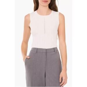 Nordstrom/Halogen Rib Sleeveless Sweater Tank Size XS New with tags White